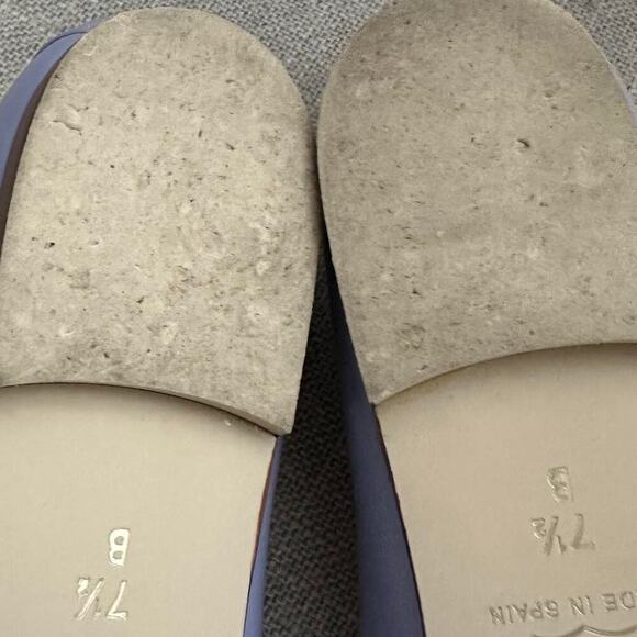 FS/NY Light Purple Leather Women's 7.5 Ballet Slip On Puff Heart Flats Round Toe - Picture 10 of 11